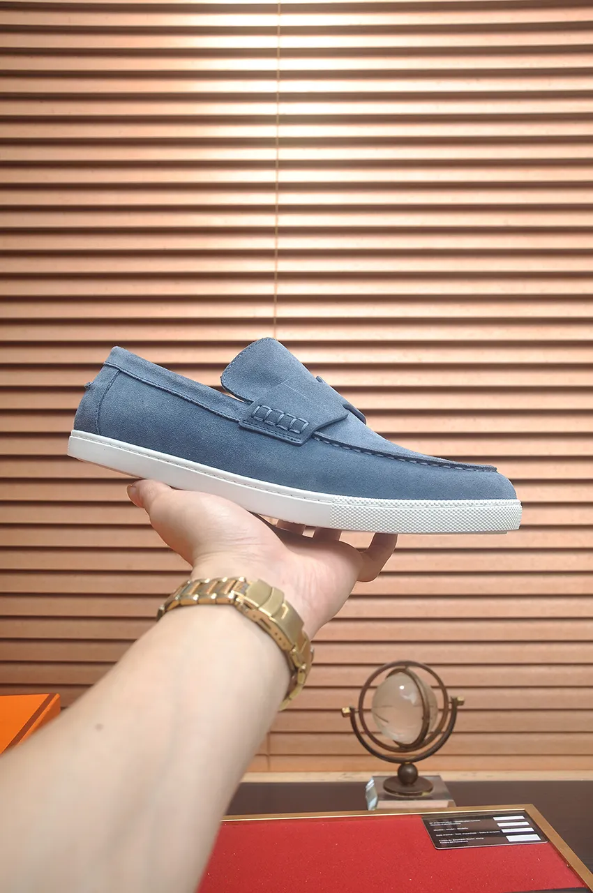 Men's Men's Shoes💰560💶[[HERMES]] (High-end Niuli) New 🍀 HERMES - top version of Hermès classic casual leather shoes! Made of imported original cowhide, the inner top layer is comfortable cowhide lining! Original wear-resistant rubber outsole! High quality products! Code number 39-45 (45 customized)